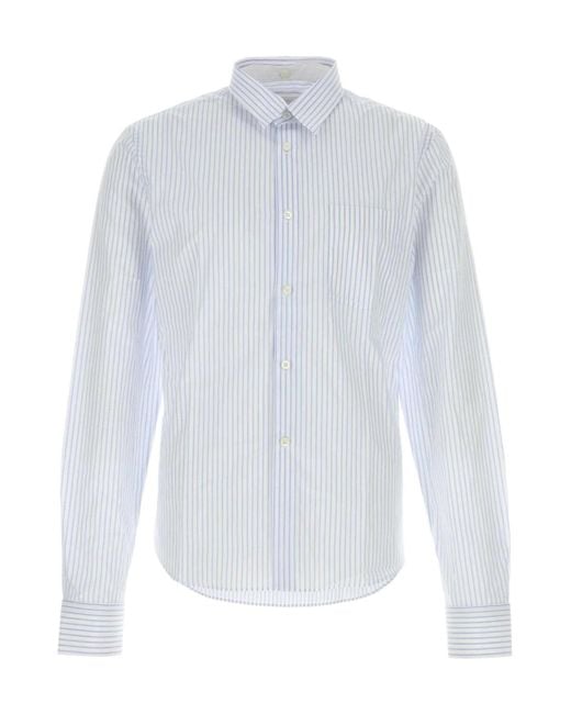 Prada White Collared Long-Sleeved Shirt for men