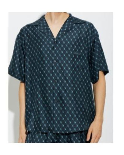 Balmain Blue Short-Sleeved Shirt for men