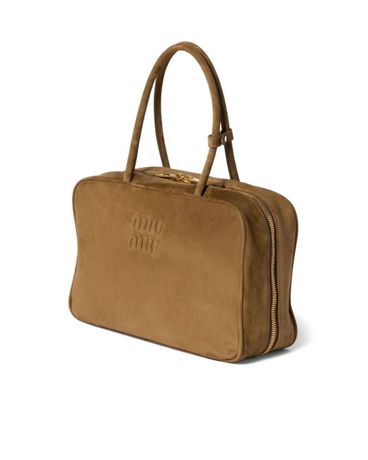 Miu Miu Brown Suede Beau Bag