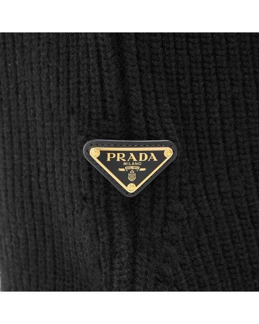 Prada Black Logo Scarf