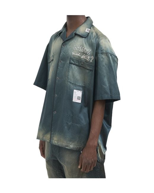Maison Mihara Yasuhiro Blue Short Sleeve Shirt for men