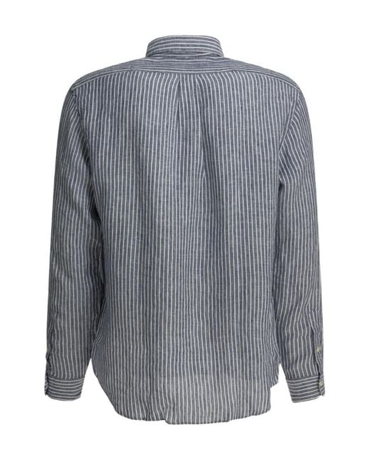 Polo Ralph Lauren Gray Striped Button-Down Shirt for men