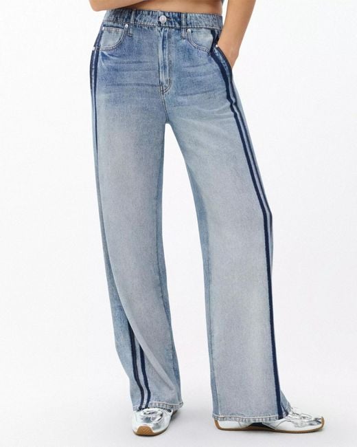 Rag & Bone Blue Side-Stripe Trousers