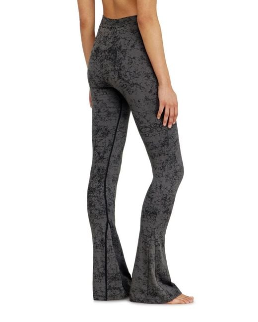 DIESEL Gray Utilitarian Printed Flared Leggings