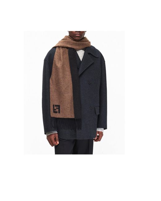 Fendi White Ff Scarf Sn54 for men
