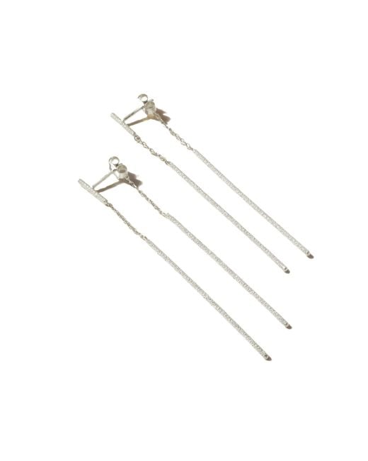 Carolina Bucci White Long Earrings