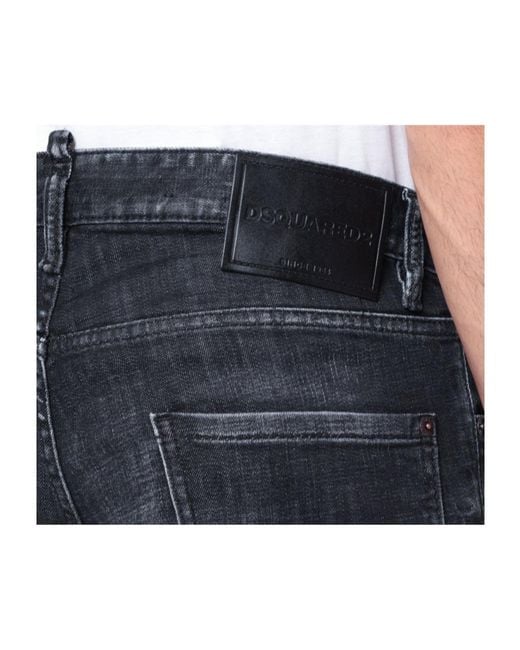 DSquared² Blue Cool Guy Straight Leg Distressed Jeans for men