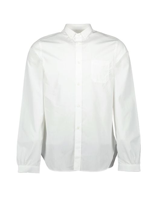 Prada White Long-Sleeved Button-Up Shirt for men
