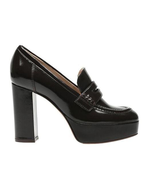 Gianvito Rossi Black Hadden Platform Loafers