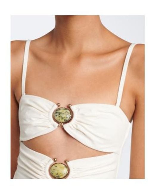 Christopher Esber White Cutout Embellished Minidress