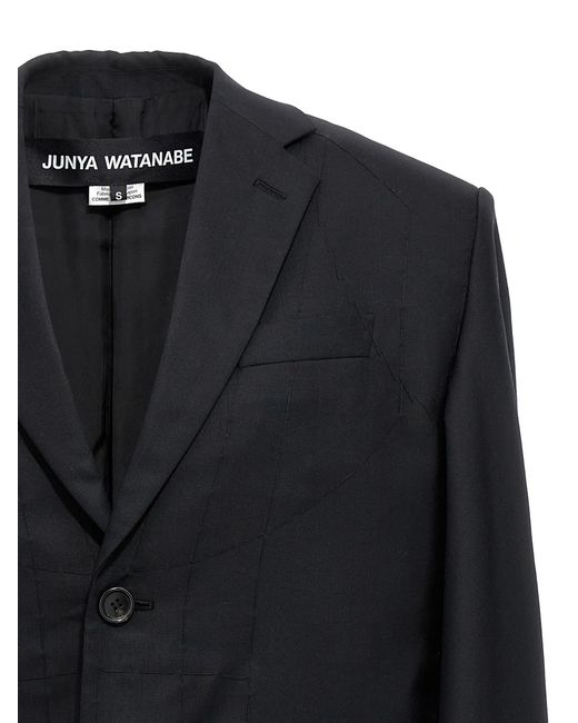 Junya Watanabe Black Frayed Hem Wide Sleeved Cape