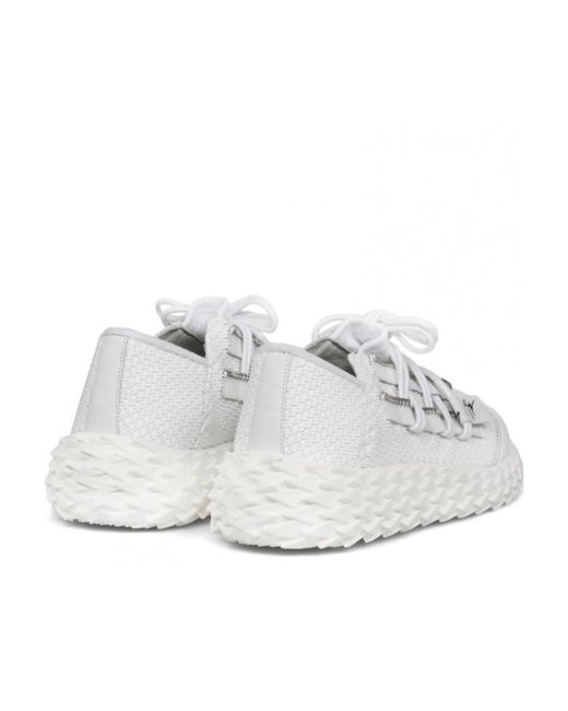 Giuseppe Zanotti White Tie Low-Top Casual Sneakers for men