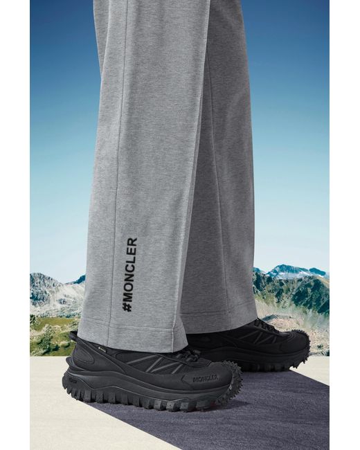 Moncler Gray Logo Trackpants for men