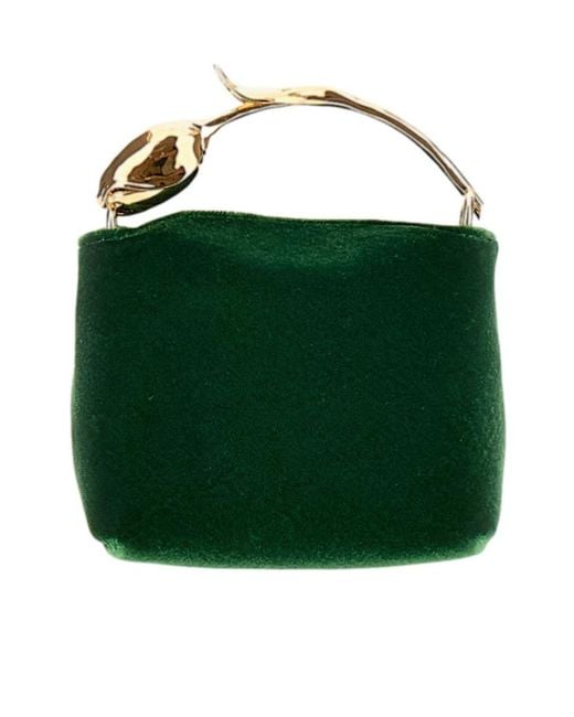 Erdem Green Top Handle Shoulder Bag
