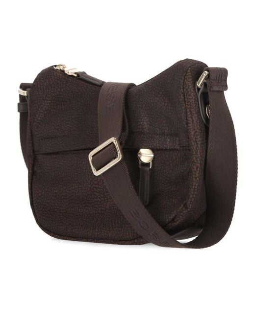 Borbonese Black B-Club Luna Shoulder Bag