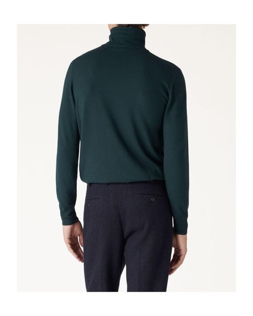 Loro Piana Green Roll-Neck Cashmere Jumper for men