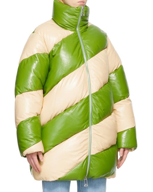 Bottega Veneta Green Spliced Zipper Cotton Suit