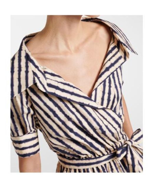 Altuzarra Natural Lydia Off-Shoulder Cotton-Blend Midi Dress