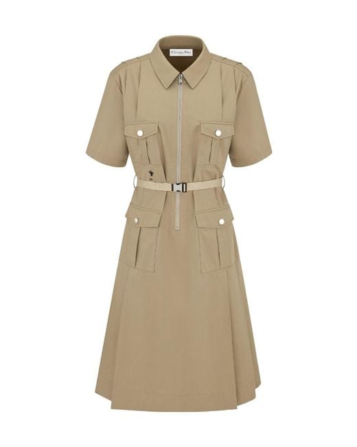 Dior Dress With Belt in Natural | Lyst Dior Dress With Belt in Natural | Lyst