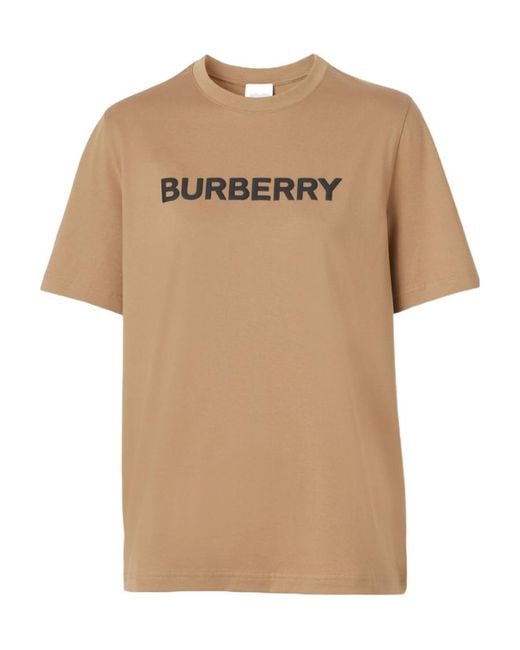 Burberry Natural Horseferry Logo-Print T-Shirt