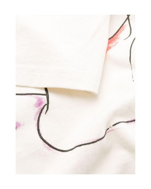 Off-White c/o Virgil Abloh White Logo Character Printed T-Shirt