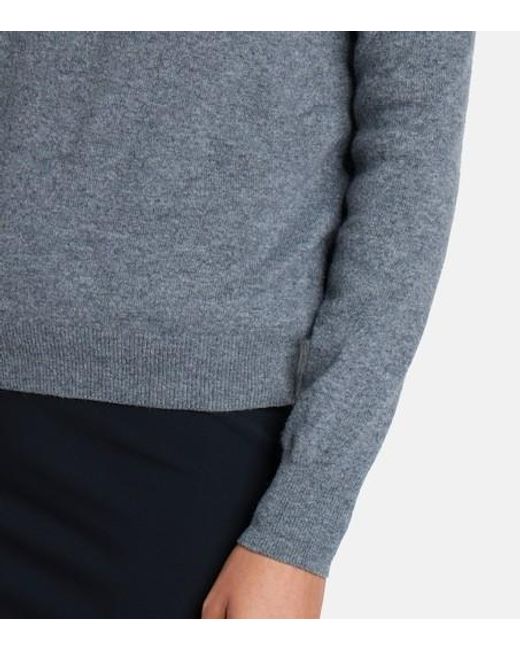 Jil Sander Gray Wool And Cashmere Turtleneck Sweater