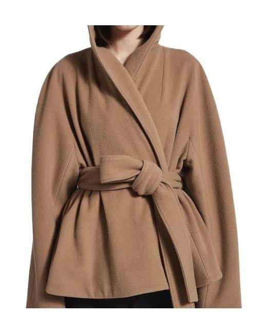 Balenciaga Brown Short Wrap Coat
