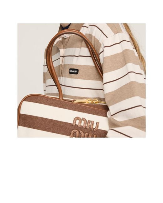Miu Miu Multicolor Long-Sleeved Striped Polo Shirt