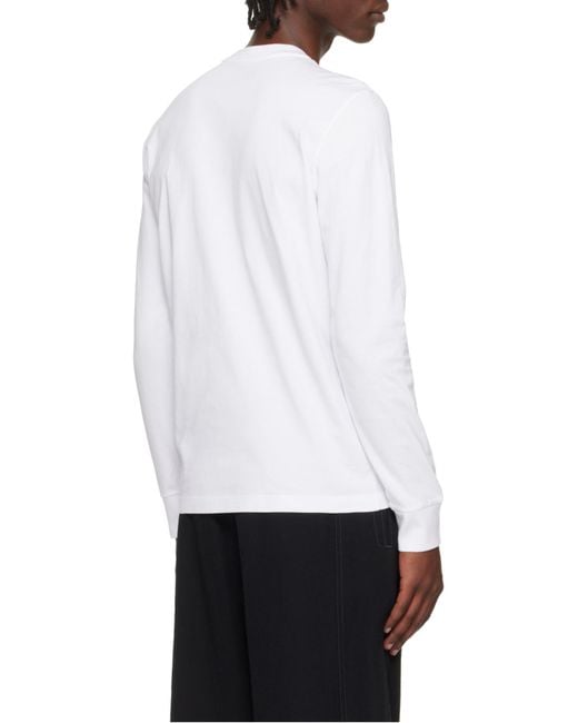 Moncler White Logoed Cotton Sweatshirt for men