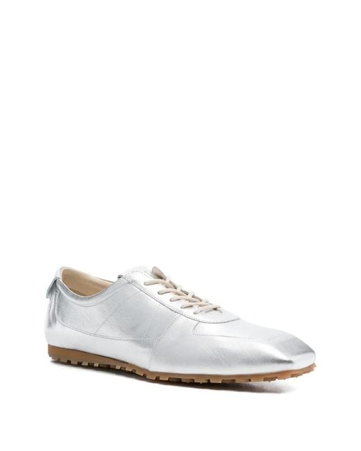Aeyde White Uma Lace-Up Sneakers