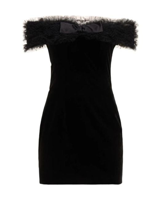Alessandra Rich Black Strapless Mini Dress