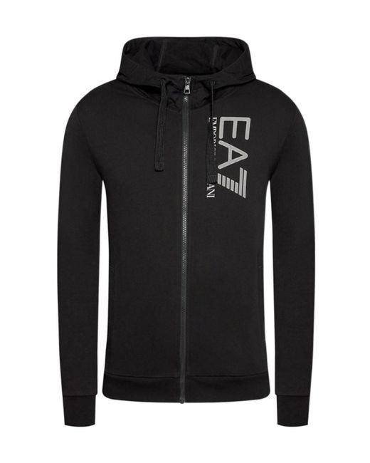 EA7 Black Logo And Hat Casual Jacket for men