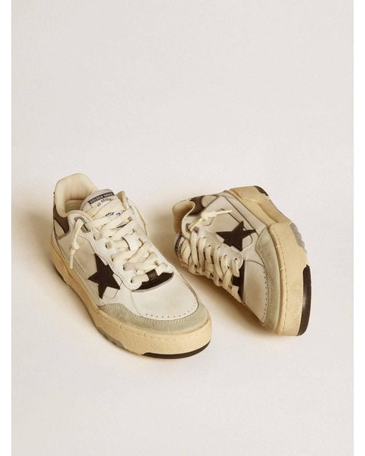Golden Goose Deluxe Brand Natural Forty 2 Lace-Up Sneakers