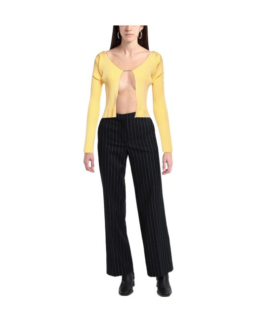 Jacquemus Yellow Solid Color Jumpers