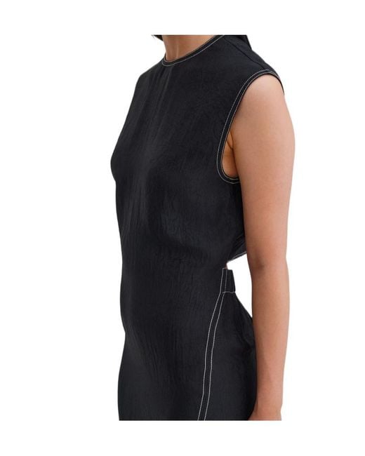 Filippa K Black Sleeveless Cut-Out Maxi Dress