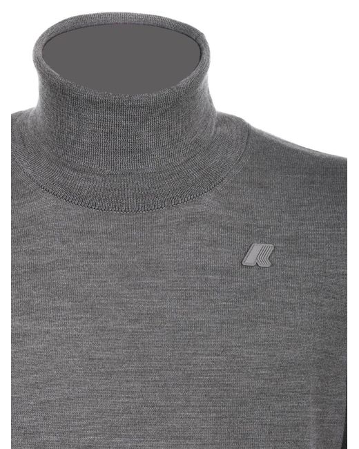 K-Way Brown Henry Turtleneck Pullover for men