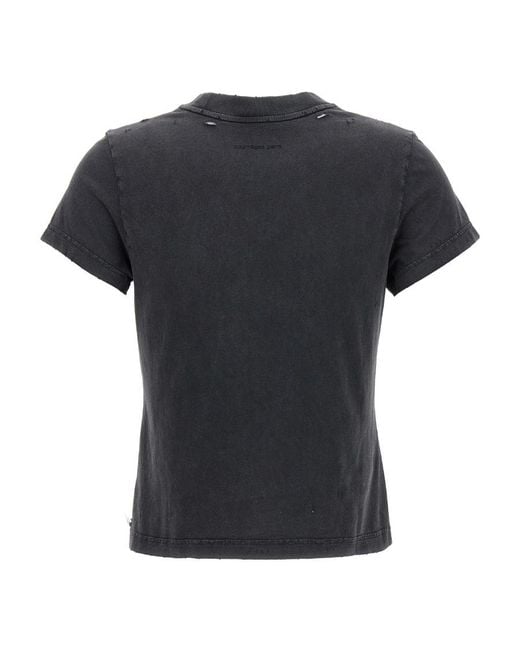 Courreges Black Cotton T-shirt