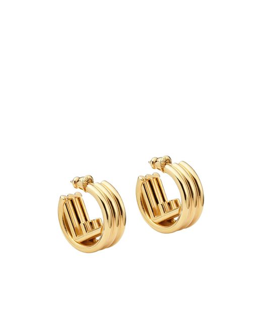 Fendi Metallic F Is Earrings