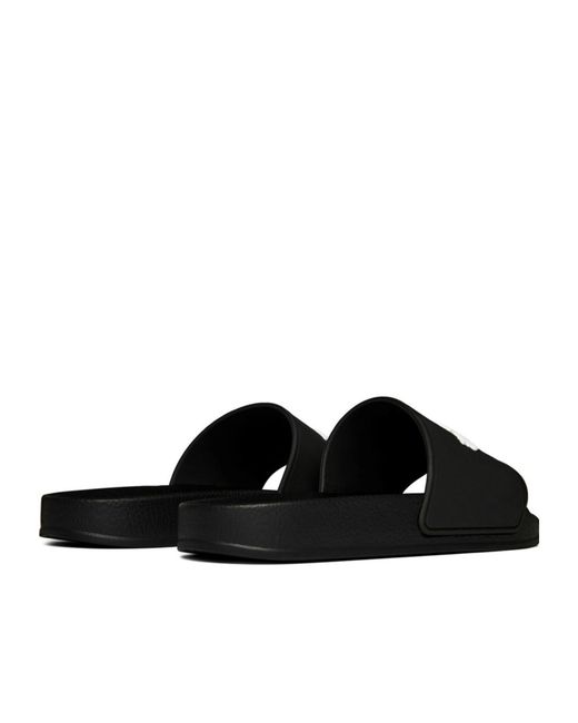 Palm Angels Black Monogram Pool Slider