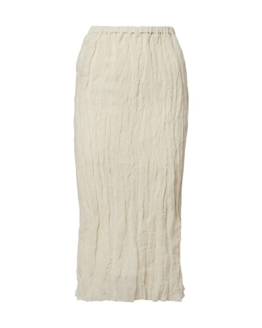 Rohe Natural Cotton-Blend Midi Skirt