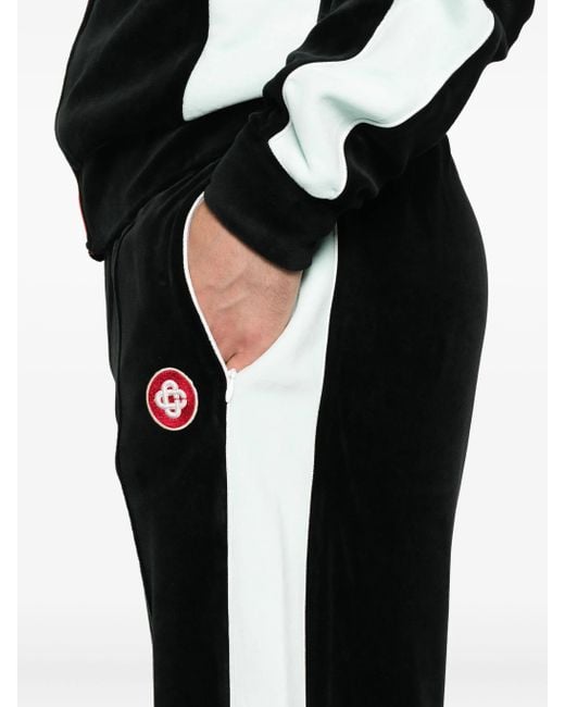 Casablanca Black Contrast-Stripe Track Pants for men
