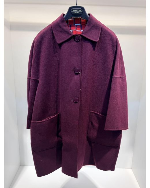 Weekend by Maxmara Purple Single Breasted Coat