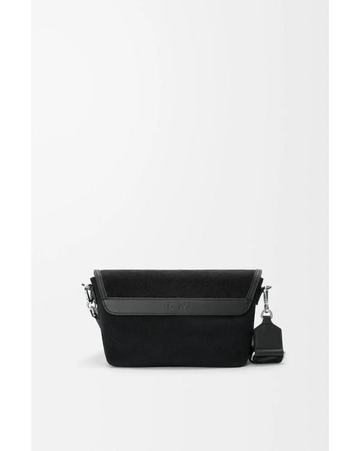 Loewe Black Mini Flex Messenger Bag for men