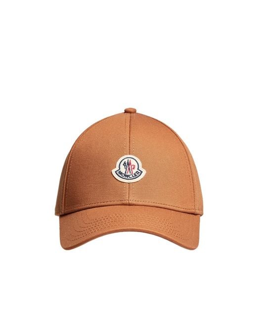 Moncler Brown Logo Patch Baseball Cap for men