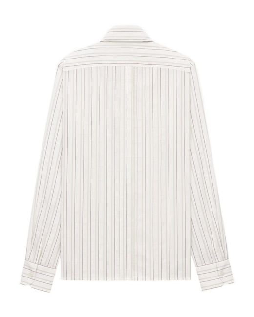 Saint Laurent White Cassandre Shirt for men