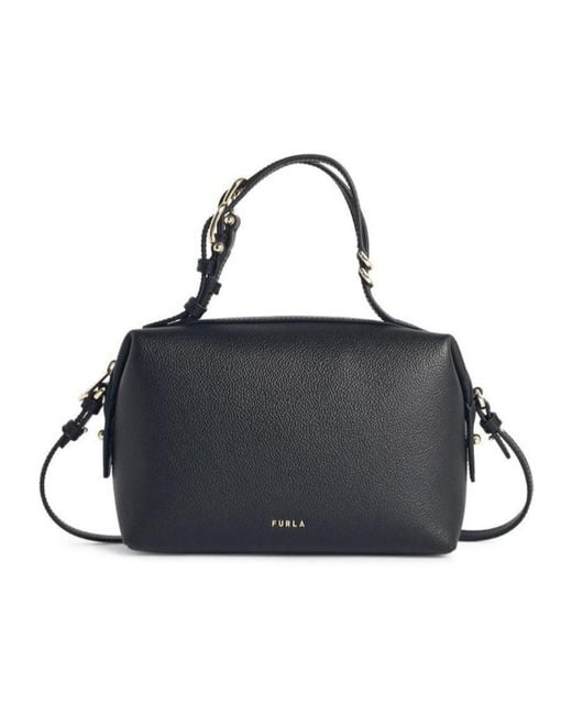 Furla Black Logo Detail Top Handle Bag