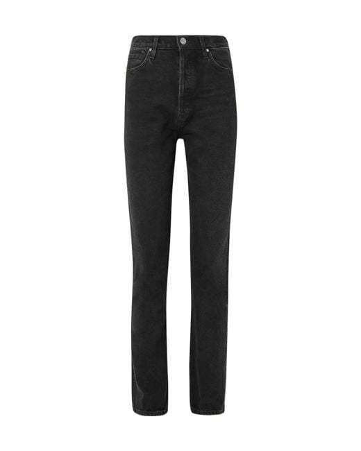 Goldsign Black High-Waisted Slim-Leg Jeans