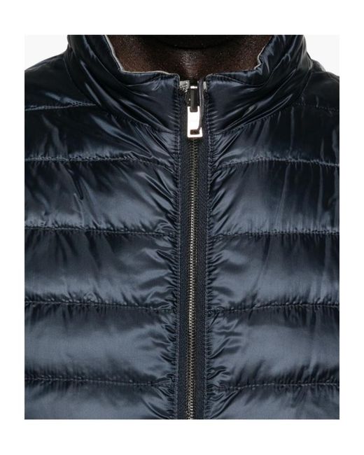 Herno Blue Zip-Up Reversible Gilet for men