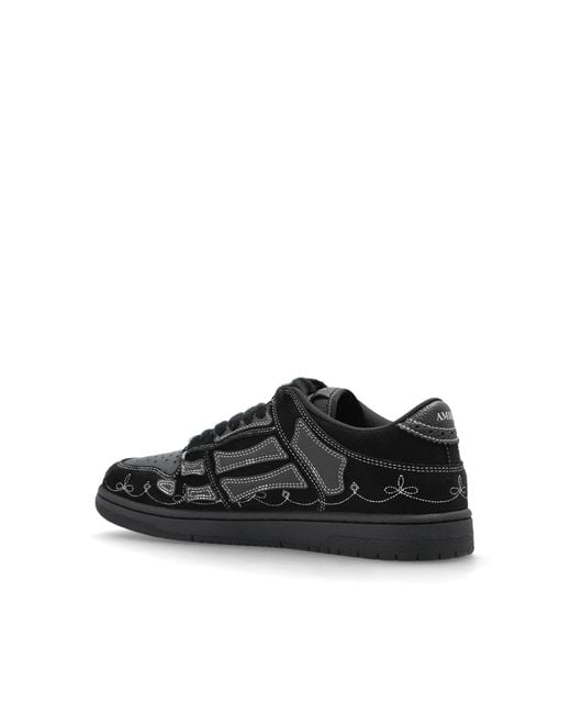 Amiri Black Lace-Up Low-Top Sneakers for men