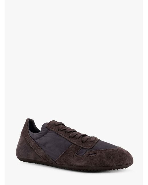 Rick Owens Brown Panelled Low-Top Sneakers for men